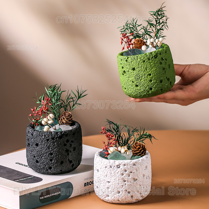 Home Fragrance Device - Difusor de Piedra Decorativa, Contenedor de