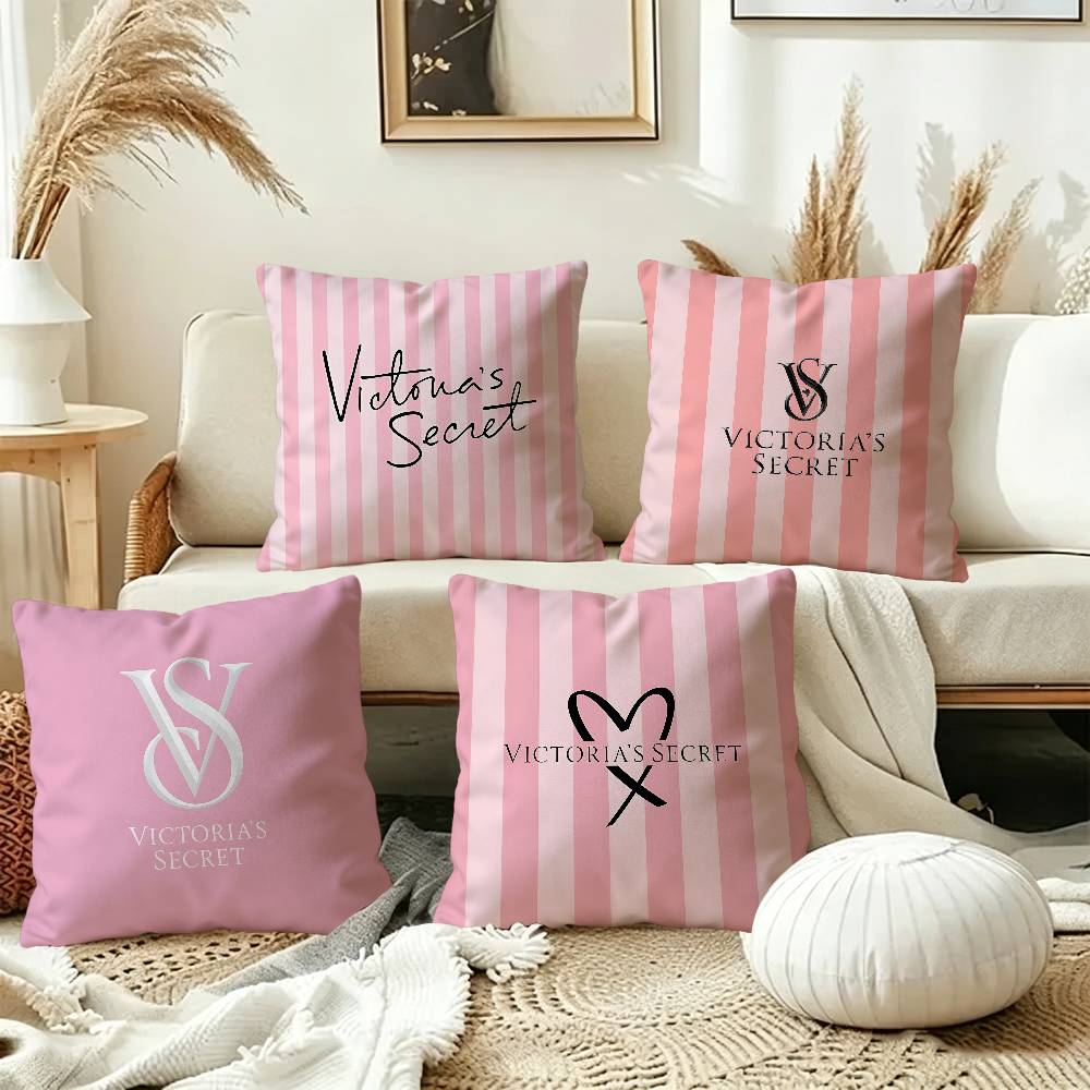 Home Fragrance Victoria Secret - Funda de cojín rosa Fashion T-victorias