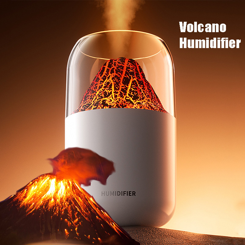 Home Fragrance Types - Mini humidificador de llama de volcán,
