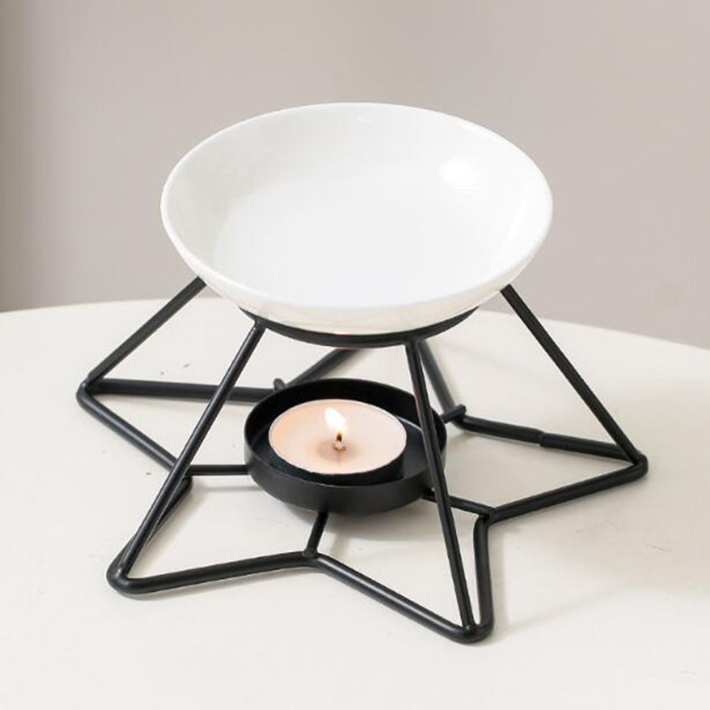 Home Fragrance Lamp - Estante de estrella de Metal, cuenco