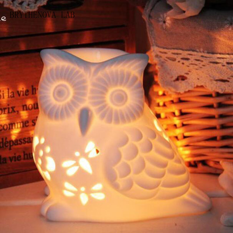 Home Fragrance Lamp - Quemador de aromaterapia de porcelana con