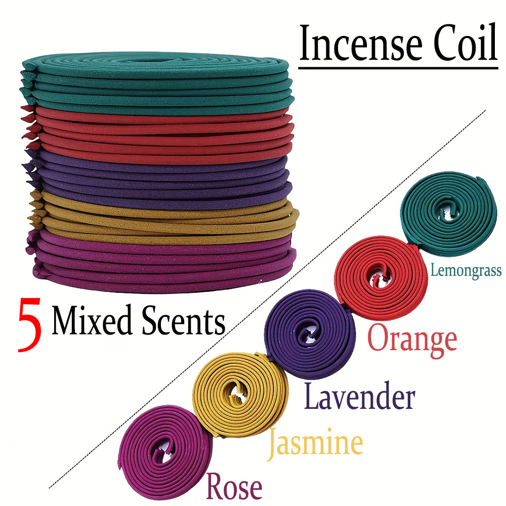 Home Fragrance Jasmine & Yuzu Porcelain Diffuser - Juego mixto de incienso en espiral
