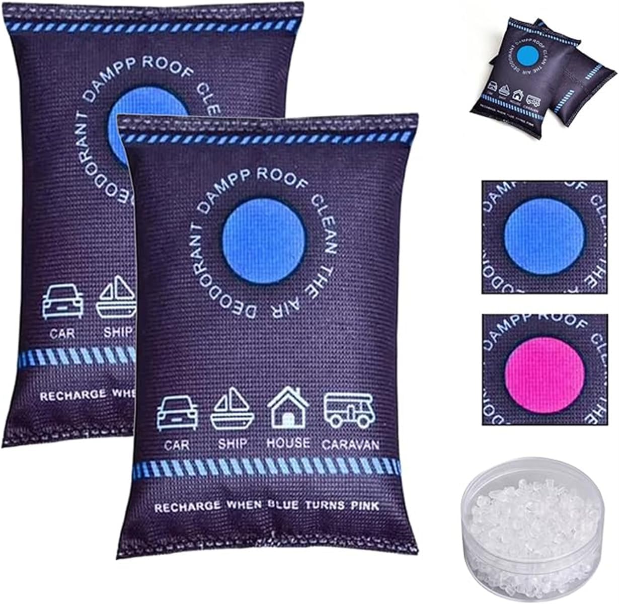 Home Fragrance Powder - Bolsa deshumidificador de silicona reutilizable, ambientador