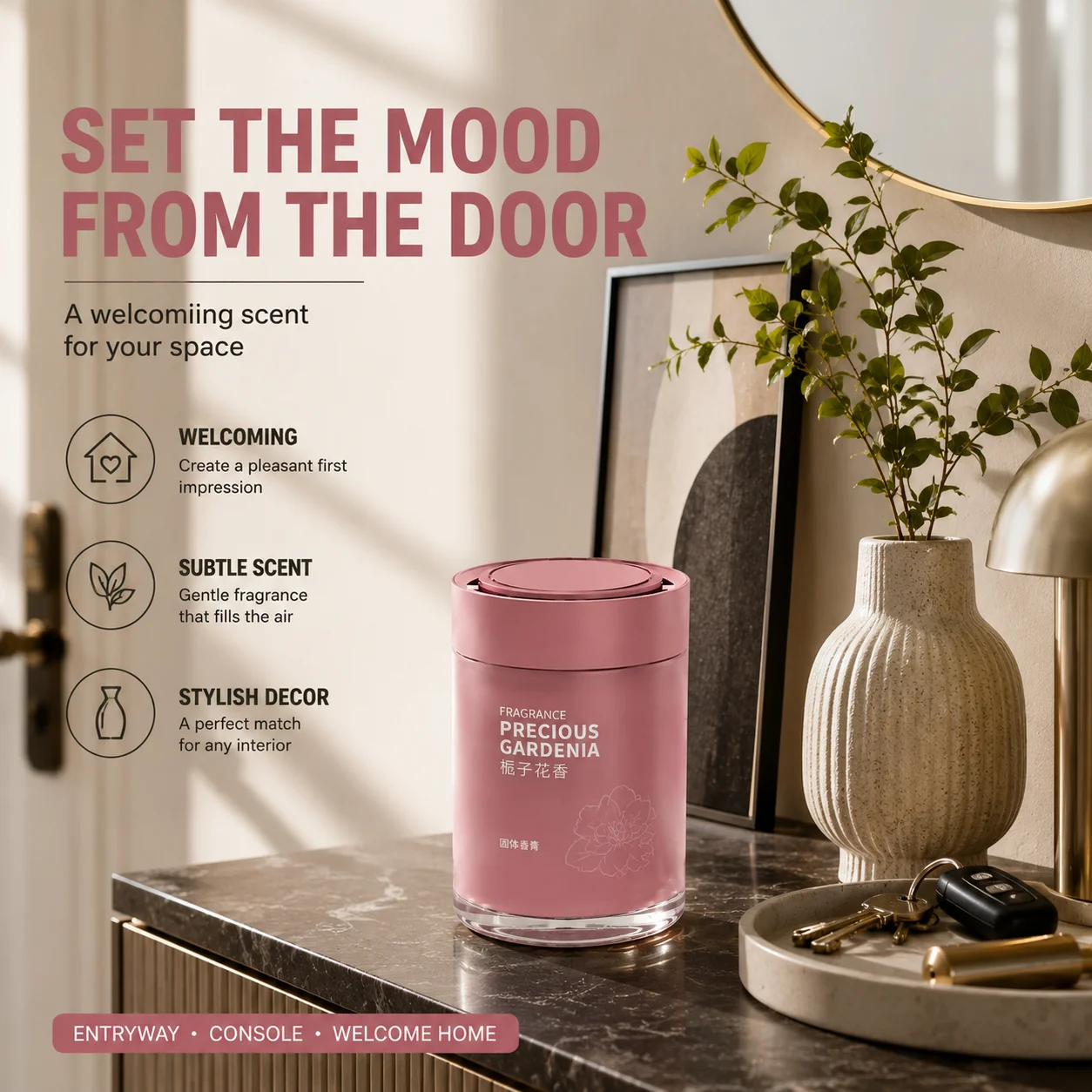 Ambientador Sólido para Auto d - Home Fragrance Jasmine & Yuzu Porcelain Diffuser reseña y precio