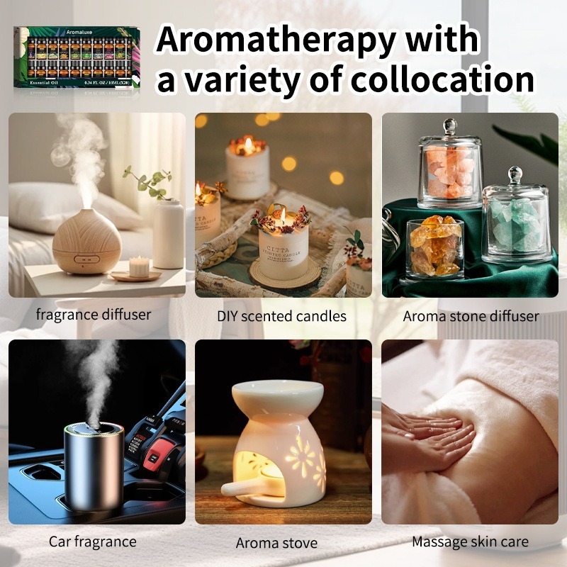 Juego de 20 Aceites Esenciales - Home Fragrance Jasmine & Yuzu Porcelain Diffuser reseña y precio